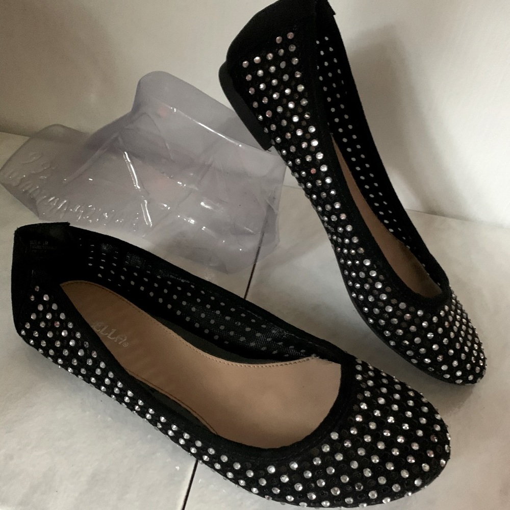 Marbella silver studded flats.